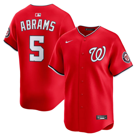 CJ Abrams Washington Nationals Alternate Jersey - Red
