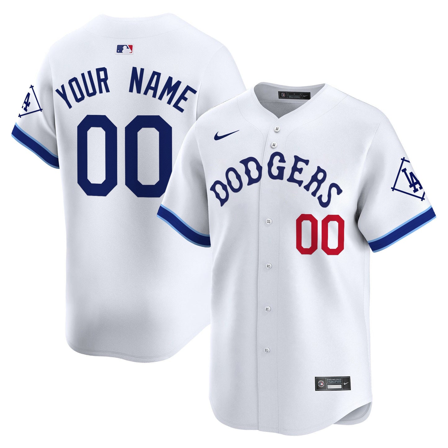 Custom Los Angeles Dodgers Dodgers Tribute Jersey - White