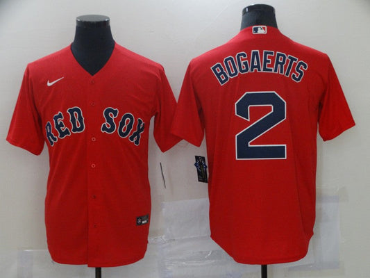 Men's Boston Red Sox Xander Bogaerts #2 Red Replica Baseball Jersey1