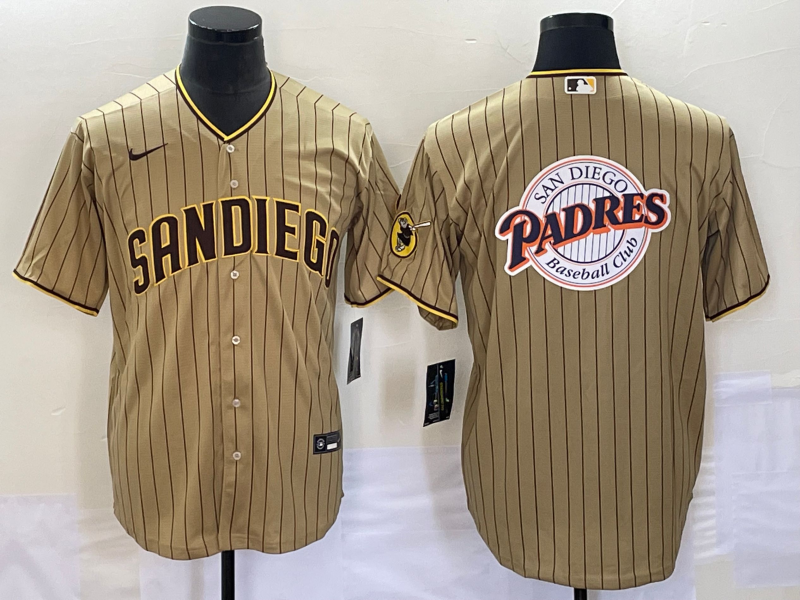 Men's San Diego Padres Tan Alternate Replica Player Jersey1