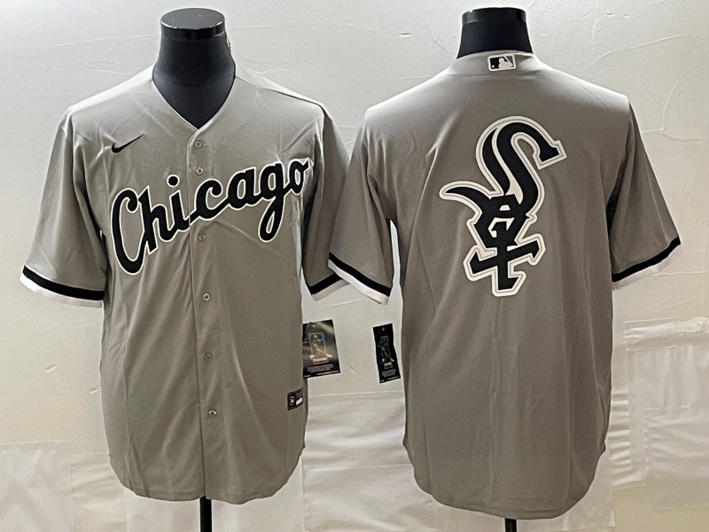Men's Chicago White Sox Gray Replica Team Jersey1