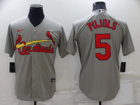 Men's St. Louis Cardinals Albert Pujols #5 Gray Replica Baseball Jersey1