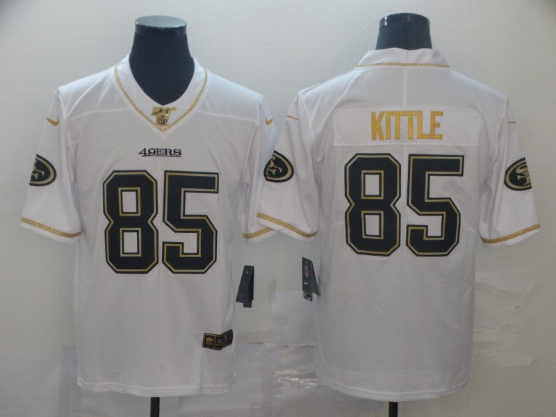 Men's San Francisco 49ers #85 George Kittle White Game Jersey1