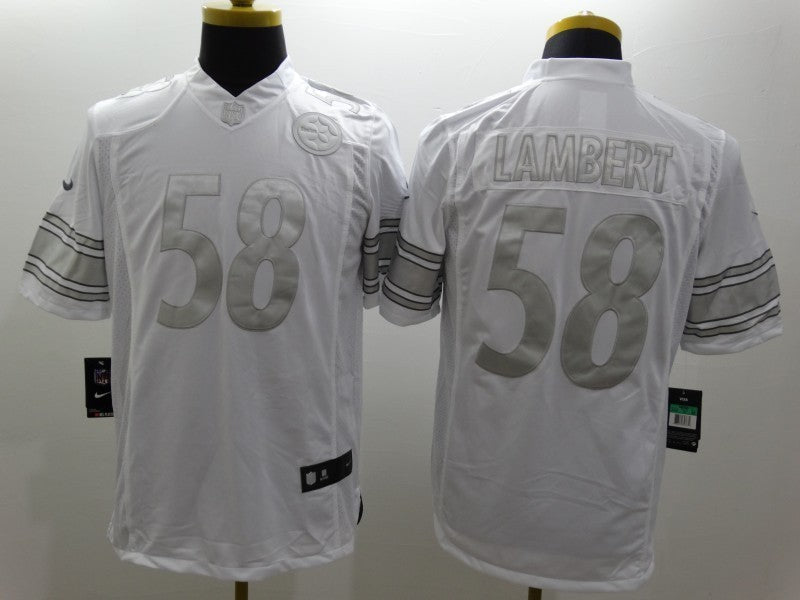 Men's Pittsburgh Steelers Jack Lambert #58 White Game Jersey1