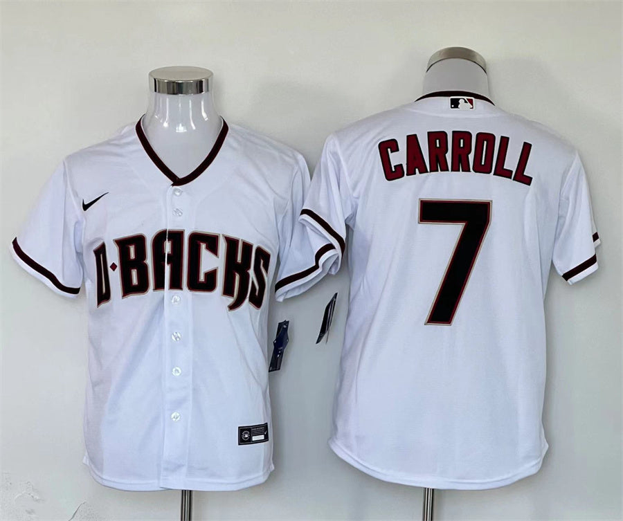Men's Arizona Diamondbacks Corbin Carroll #7 White Limited Player Jersey1
