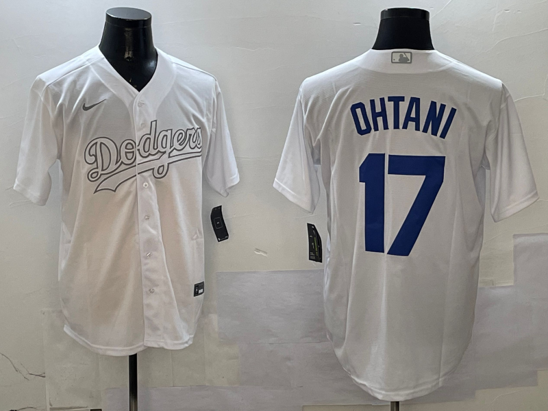 Men's Los Angeles Dodgers Shohei Ohtani White Game Player Jersey1