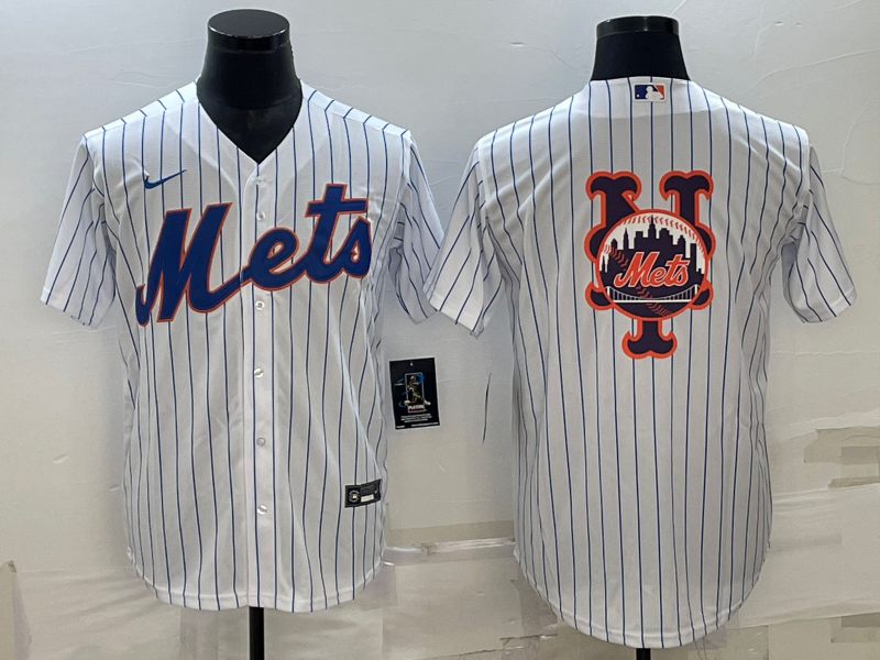 Men's New York Mets White Home Replica Player Jersey1