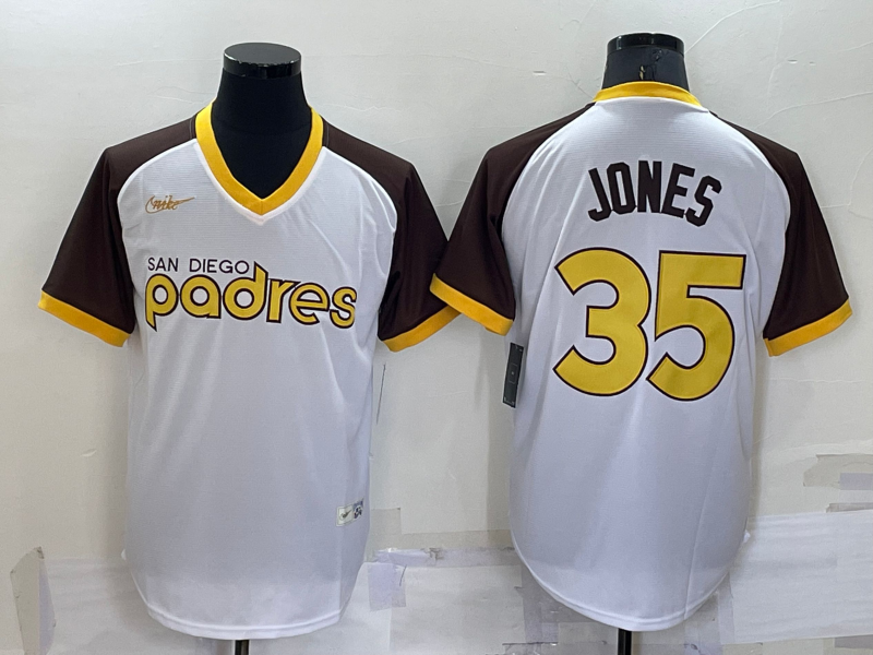 Men's San Diego Padres Randy Jones #35 White Stitched Jersey1