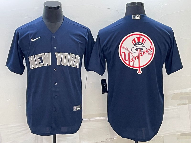 Men's New York Yankees Navy Replica Team Jersey1