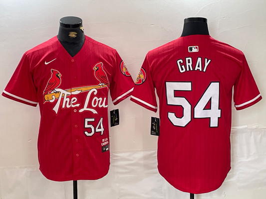 Men's St. Louis Cardinals Sonny Gray #54 Red 2024 City Connect Limited Player Jersey1