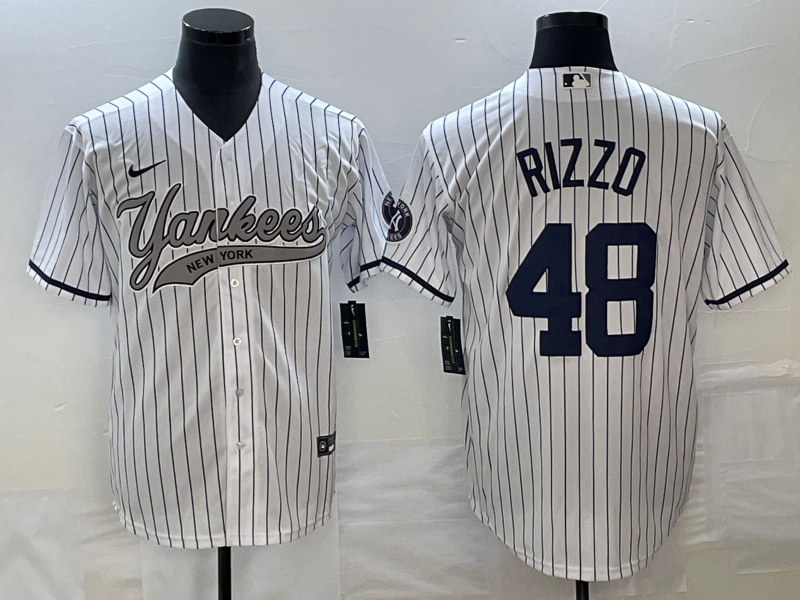 Men's New York Yankees Anthony Rizzo #48 White Player Jersey1 Joint Edition