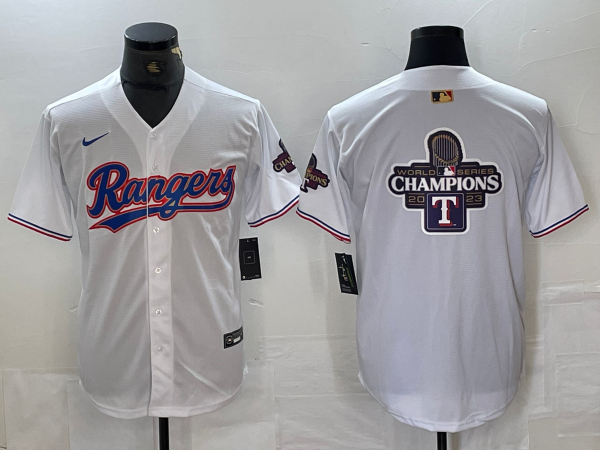 Men's Texas Rangers White 2024 Gold Collection Player Jersey1