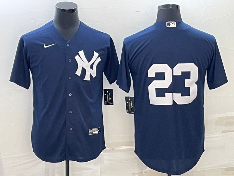 Men's New York Yankees Don Mattingly #23 Navy Replica Player Name Jersey1