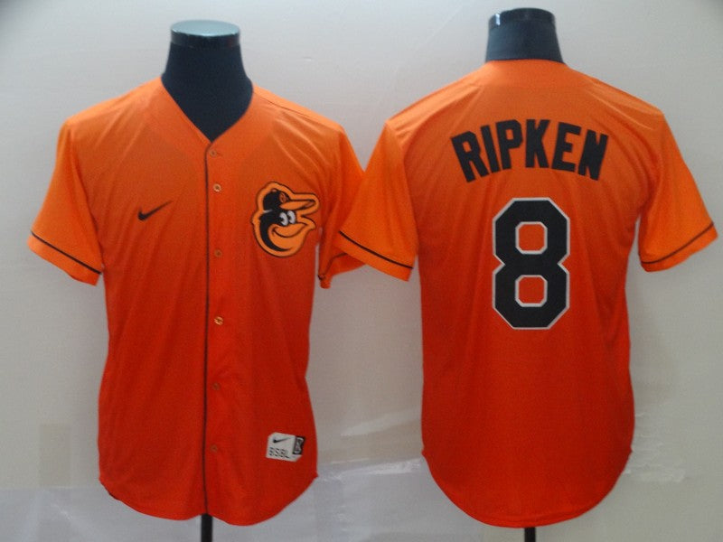 Men's Baltimore Orioles Cal Ripken Jr. #8 Orange Gradient Replica Jersey1