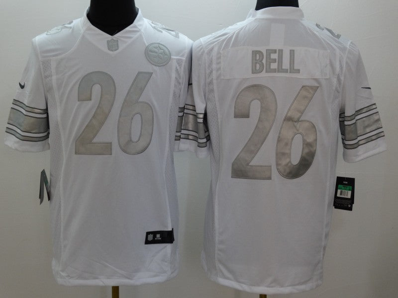 Men's Pittsburgh Steelers LeVeon Bell #26 White Game Player Jersey1