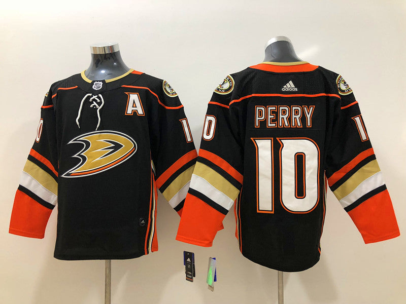 Men's Anaheim Ducks Corey Perry #10 Black Home Breakaway Player Jersey1