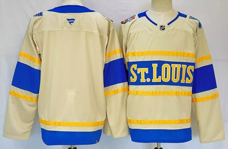 Men's St. Louis Blues Fanatics Cream Blank Player Jersey