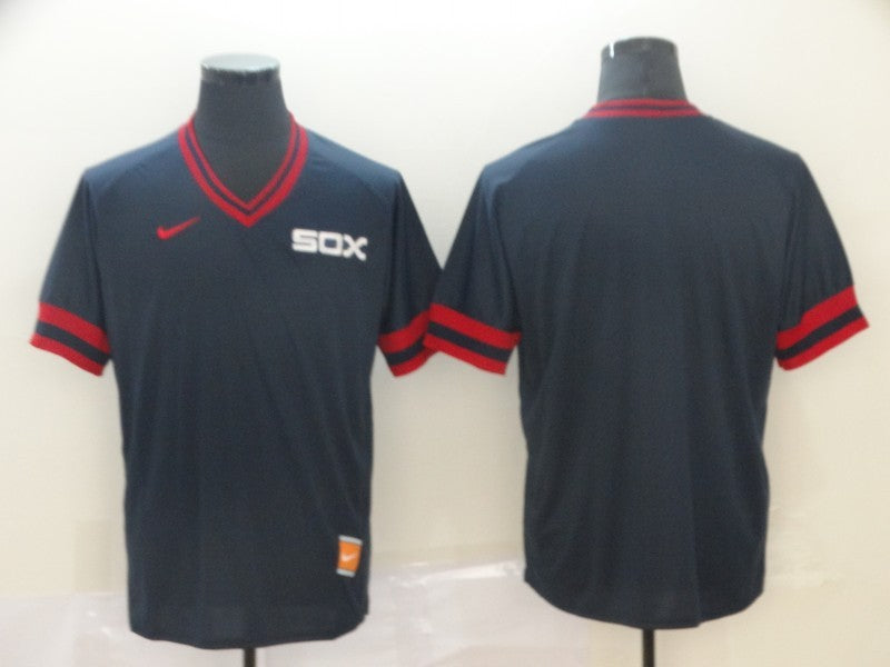 Men's Chicago White Sox Navy Cooperstown Collection Blank Jersey1