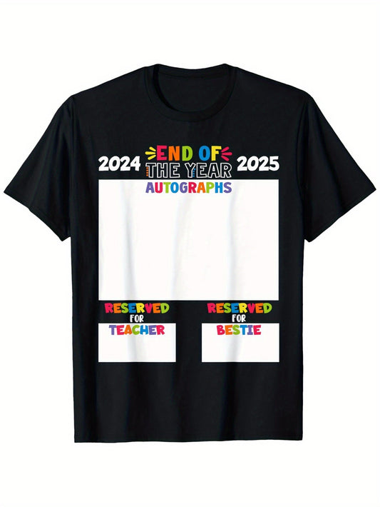 End of the Year Autographs 2025 Last Day of School Boys Girls 2025 T-Shirt Custom Shirt