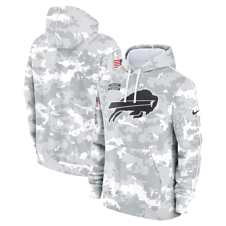 Men's Buffalo Bills Arctic Camo 2024 Salute to Service Club Fleece Pullover Hoodie1