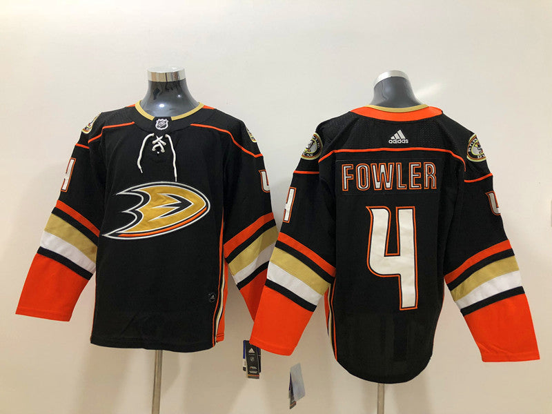 Men's Anaheim Ducks Cam Fowler #4 Black Breakaway Player Jersey1