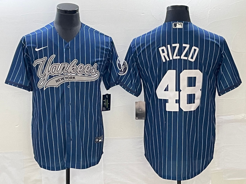 Men's New York Yankees Anthony Rizzo #48 Blue Player Jersey1 Joint Edition