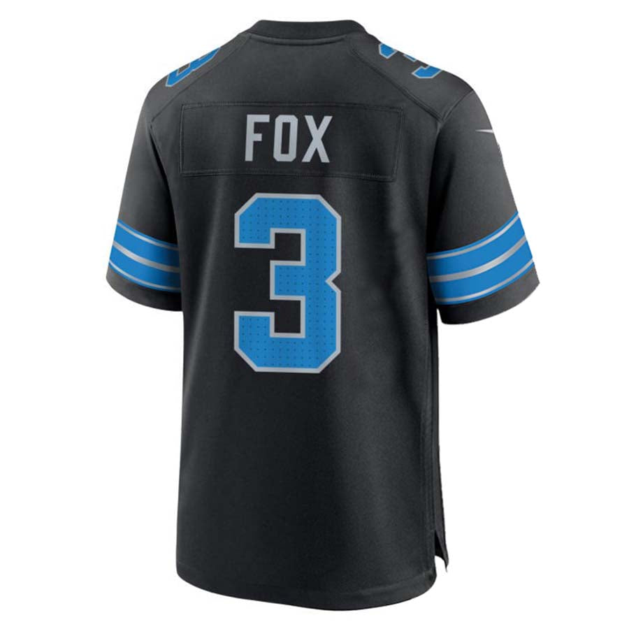 D.Lions #3 Jack Fox Black Alternate Game American Football Jerseys