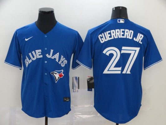 Men's Toronto Blue Jays Vladimir Guerrero Jr. #27 Blue Replica Baseball Jersey1