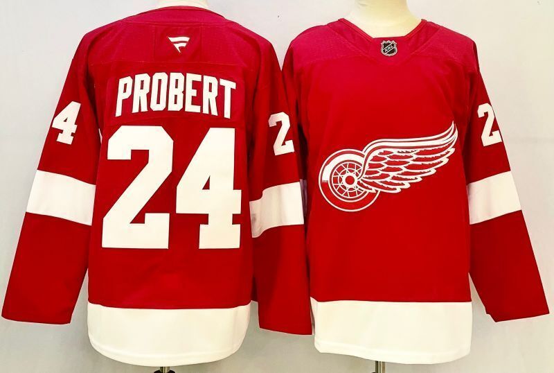 Men's Detroit Red Wings Bob Probert #24 Fanatics Red Player Jersey