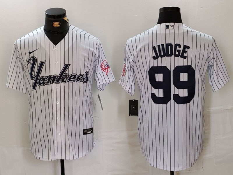 Men's New York Yankees Aaron Judge White Replica Player Jersey1