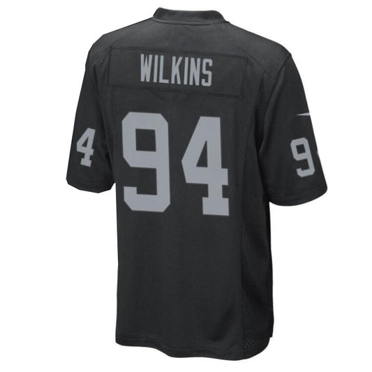L.Raiders #94 Christian Wilkins Black Retired Team Player Jersey Stitched American Football Jerseys