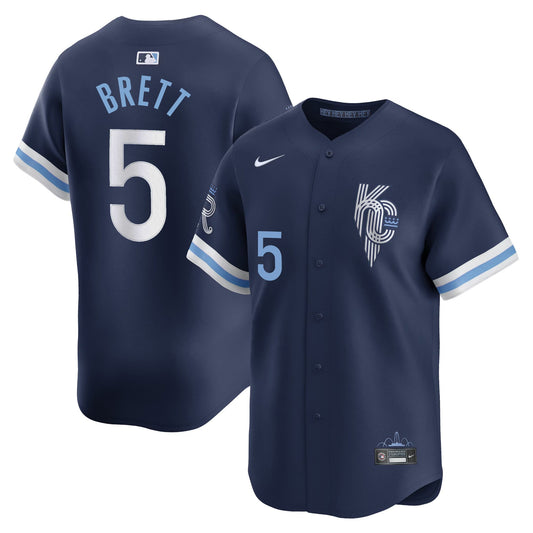 George Brett Kansas City Royals City Connect Jersey - Navy