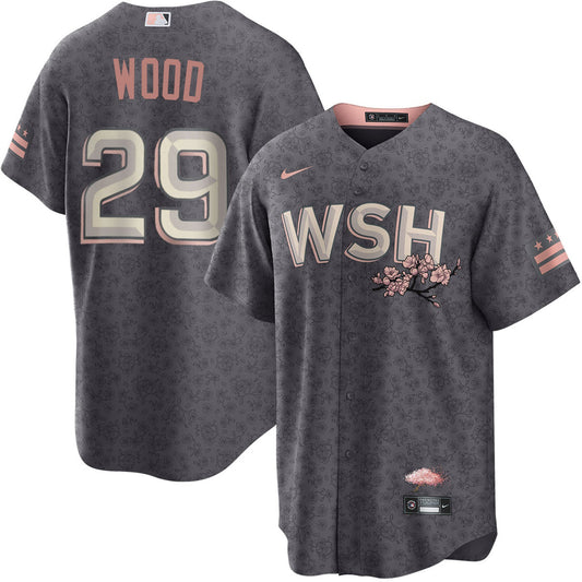 James Wood Washington Nationals City Connect Jersey - Gray