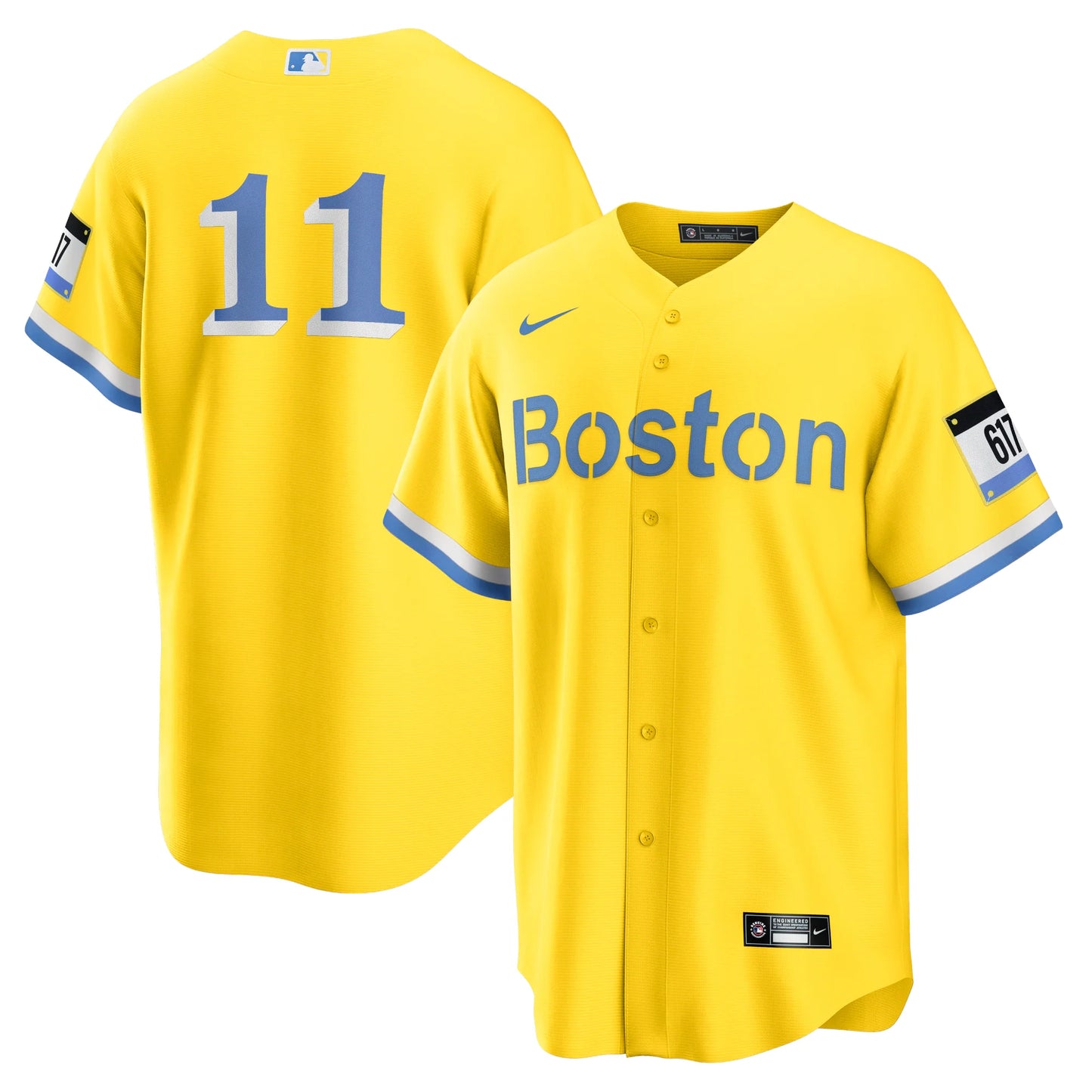 Rafael Devers Boston Red Sox City Connect Jersey – Yellow