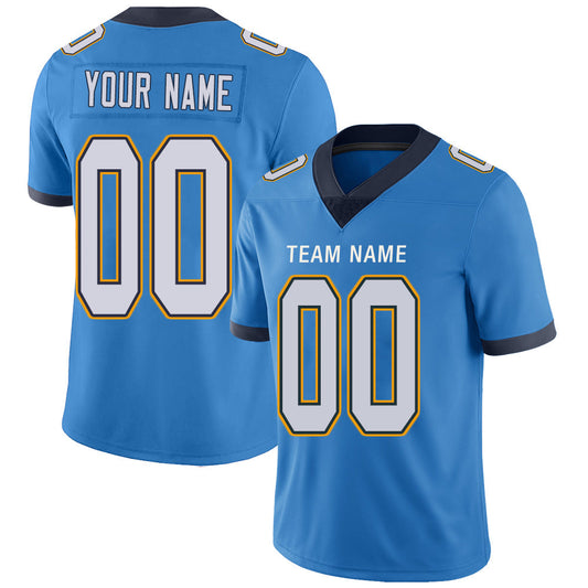 Custom LA.Chargers Stitched American Football Jerseys Personalize Birthday Gifts Powder Blue Jersey