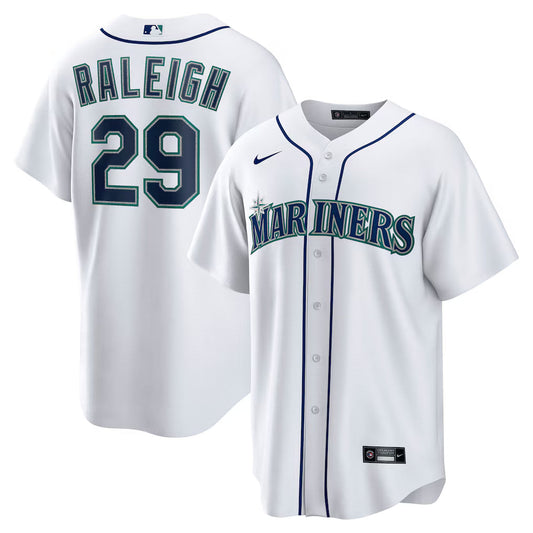 Cal Raleigh Seattle Mariners Home Jersey - White