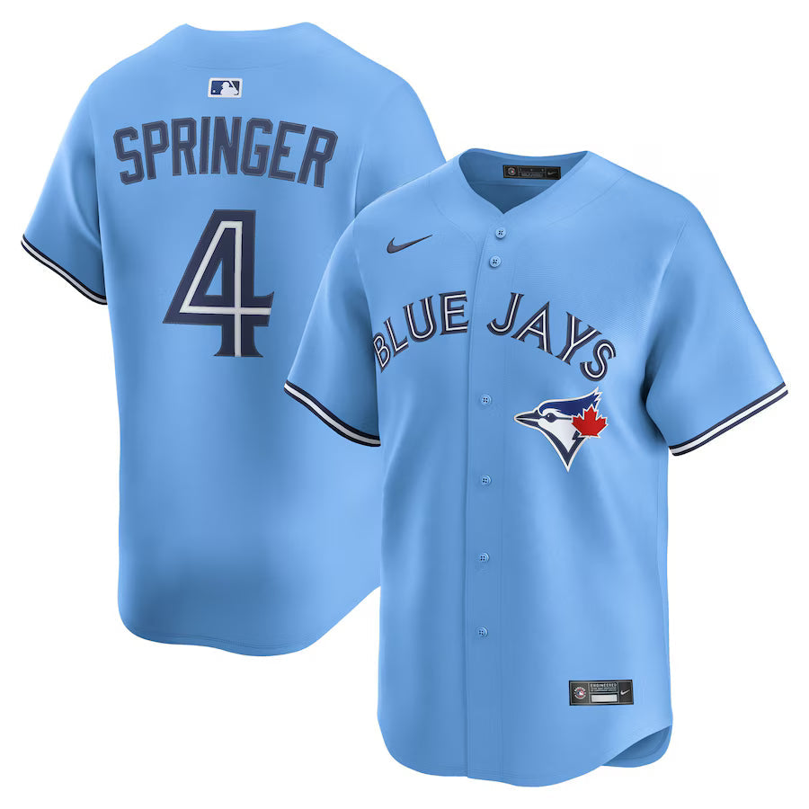 George Springer Toronto Blue Jays Alternate 2 Jersey - Powder Blue