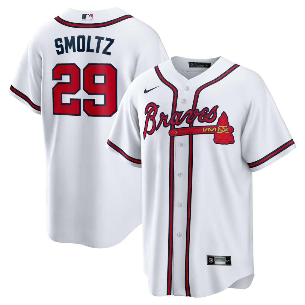 John Smoltz Atlanta Braves Home Retired Player Jersey - White