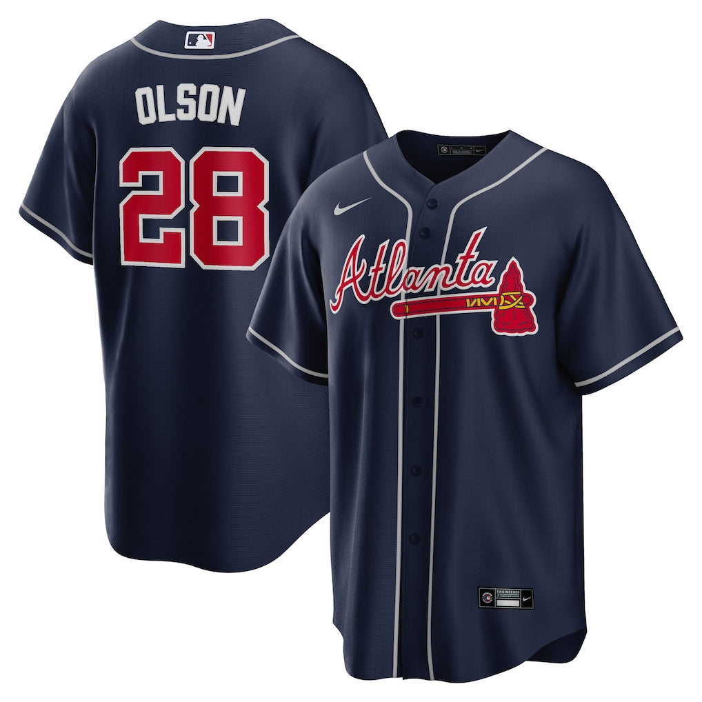 Matt Olson Atlanta Braves Alternate Player Jersey - Navy