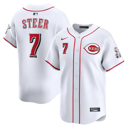 Spencer Steer Cincinnati Reds Home Jersey - White