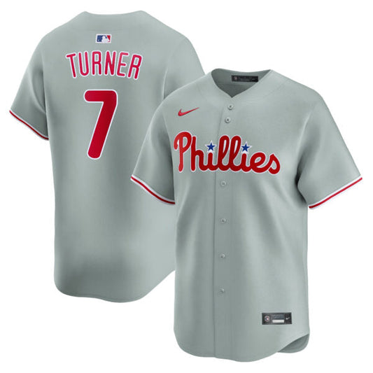 Trea Turner Philadelphia Phillies Road Limited Jersey - Gray