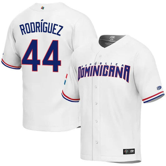 Julio Rodríguez Dominican Baseball Seattle Mariners World Baseball Classic Jersey – White