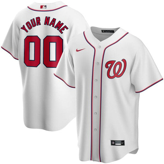 Custom Washington Nationals Alternate Jersey - White