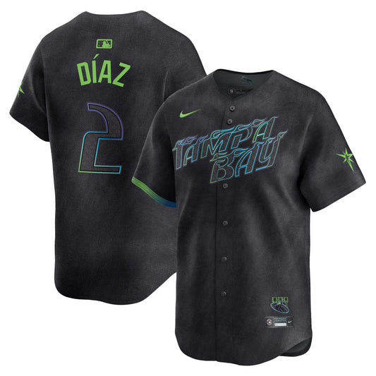 Yandy Diaz Tampa Bay Rays City Connect Jersey - Charcoal